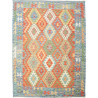 Tappeto Kilim Afghanistan Astratto Azzurro Arancio 179x239 C