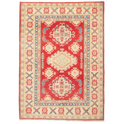 Tappeto Kazak Pakistan Astratto Rosso Crema 130x181 Cm