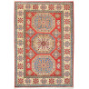 Tappeto Kazak Pakistan Geometrico Rosso Crema 121x174 Cm
