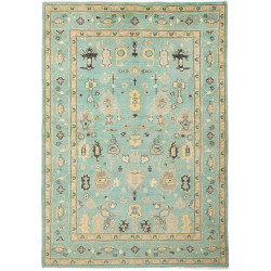 Tappeto Zigler Pakistan Astratto Turchese Beige 170x239 Cm