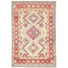 Tappeto Kazak Pakistan Astratto Crema Rosso 101x152 Cm