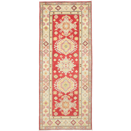 Tappeto Kazak Pakistan Astratto Rosso Crema 82x203 Cm