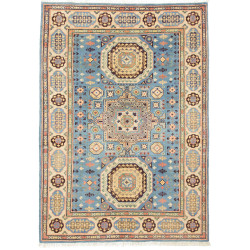 Tappeto Kazak Afghanistan Geometrico Azzurro Beige 123x173 C