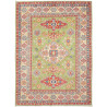 Tappeto Kazak Afghanistan Geometrico Verde Rosso Blu 148x205