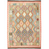 Tappeto Kilim Afghanistan Astratto Multicolore Vivace 202x28