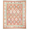 Tappeto Kilim Afghanistan Geometrico Rosso Arancio 247x294 C