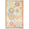 Tappeto Kilim Afghanistan Geometrico Azzurro Arancio 171x264