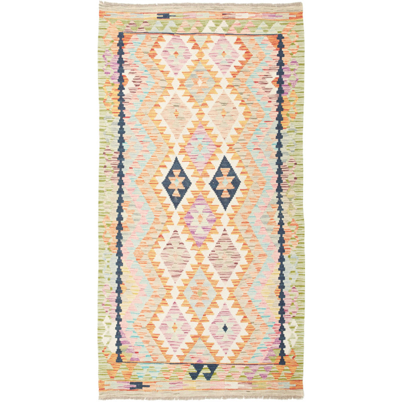 Tappeto Kilim Afghanistan Geometrico Multicolore Pastello 10
