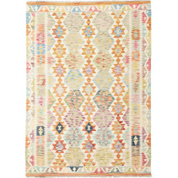 Tappeto Kilim Afghanistan Geometrico Multicolore Pastello 12