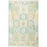 Tappeto Kilim Afghanistan Geometrico Verde Azzurro 120x180 C