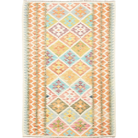 Tappeto Kilim Afghanistan Geometrico Avorio Multicolore Past