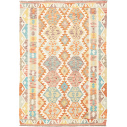 Tappeto Kilim Afghanistan Geometrico Multicolore Pastello 12