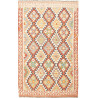 Tappeto Kilim Afghanistan Astratto Crema Arancio 120x188 Cm