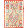 Tappeto Kilim Afghanistan Astratto Multicolore Vivace 124x17