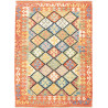 Tappeto Kilim Afghanistan Tribale Arancio Multicolore 133x18