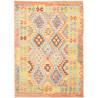 Tappeto Kilim Afghanistan Geometrico Multicolore Caldo 128x1