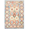 Tappeto Kilim Afghanistan Geometrico Blu Beige 124x179 Cm
