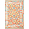Tappeto Kilim Afghanistan Astratto Beige Arancione 124x182 C