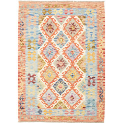 Tappeto Kilim Afghanistan Geometrico Multicolore Pastello 12