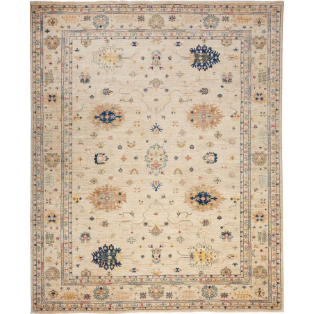 Tappeto Malka Pakistan Astratto Beige Blu 243x300 Cm