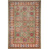 Tappeto Kazak Fine Pakistan Geometrico Verde Acqua Rosso 207