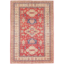 Tappeto Kazak Fine Pakistan Astratto Rosso Beige 202x290 Cm