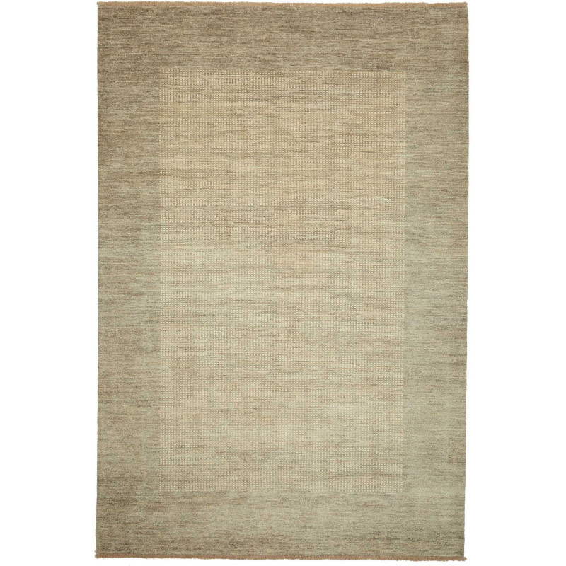Tappeto Shayan Pakistan Geometrico Beige Tortora Chiaro 194x