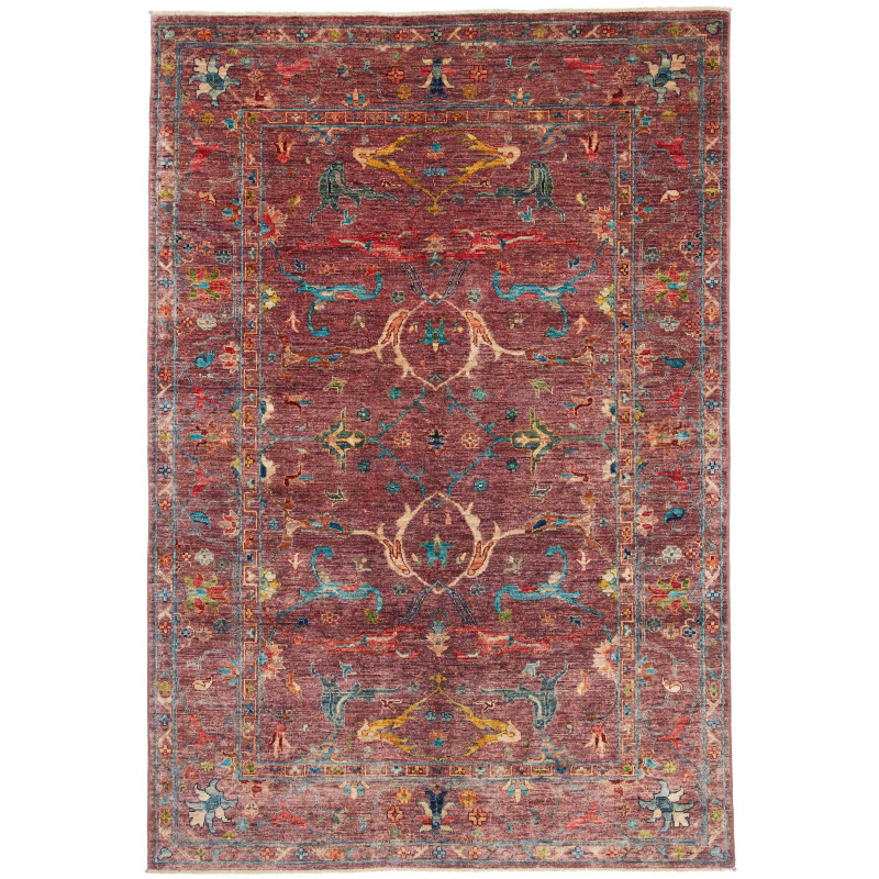 Tappeto Zigler Fine Pakistan Medaglione Bordeaux Multicolor