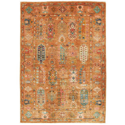 Tappeto Tribal Pakistan Astratto Terracotta Arancio Ruggine