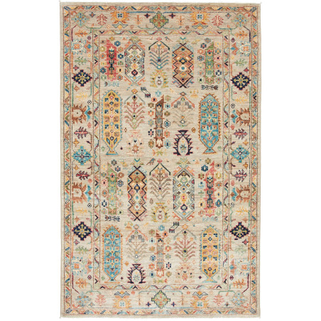 Tappeto Tribal Pakistan Astratto Beige Multicolore 120x193 C