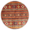 Tappeto Samarkand Pakistan Astratto Rosso Blu 195x195 Cm