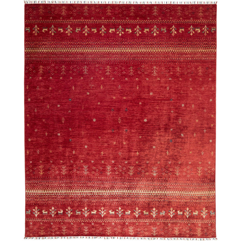 Tappeto Siva Pakistan Astratto Rosso Rubino Di Beige 248x303