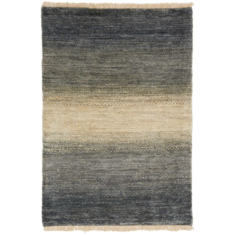 Tappeto Shayan Pakistan Astratto Grigio Antracite Beige 63x9