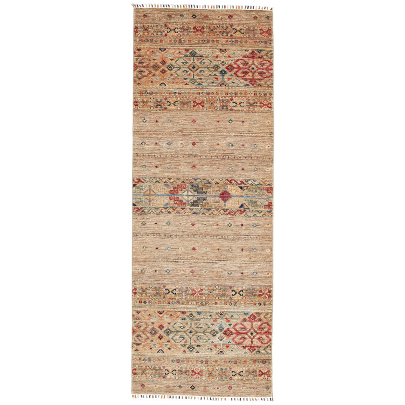 Tappeto Rubin Pakistan Geometrico Beige Policromo 85x237 Cm