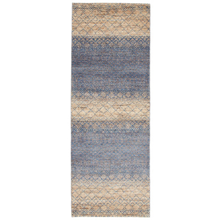 Tappeto Royal Gabbeh Pakistan Geometrico Blu Beige Naturale