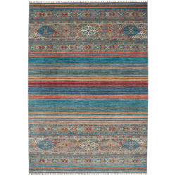 Tappeto Rubin Pakistan Geometrico Blu Turchese 203x295 Cm