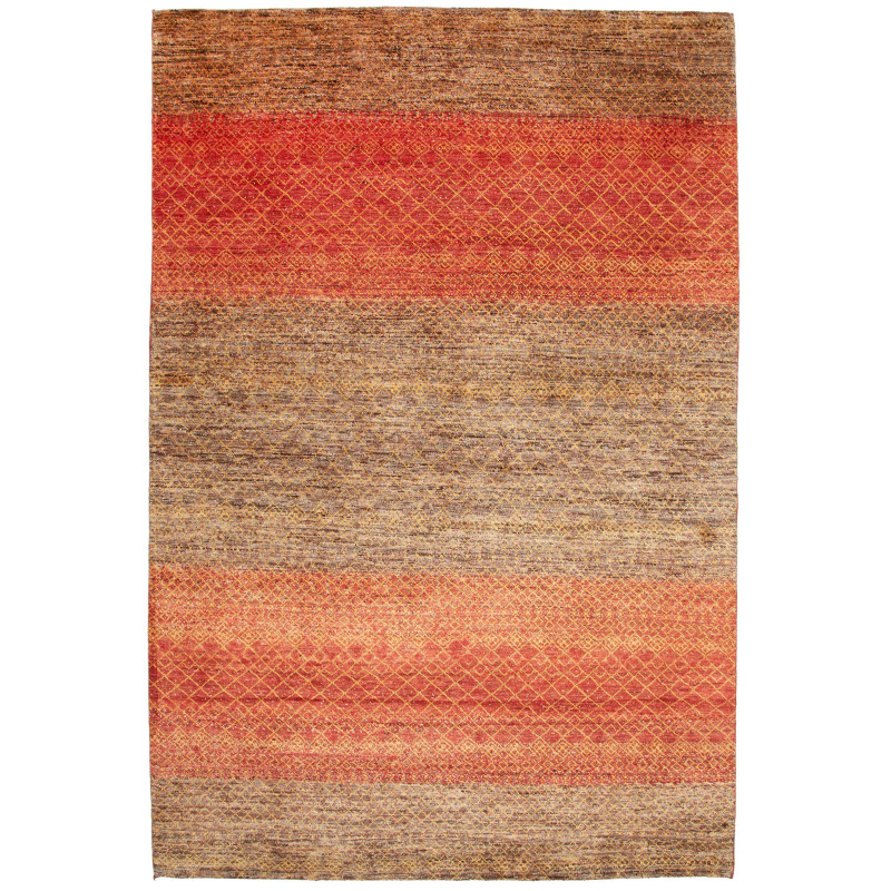 Tappeto Royal Gabbeh Pakistan Geometrico Rosso Arancione Mar
