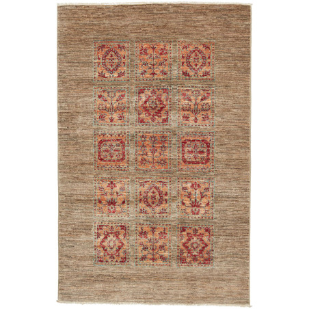 Tappeto Bakhtiyar Pakistan Geometrico Terra Rosso 98x153 Cm