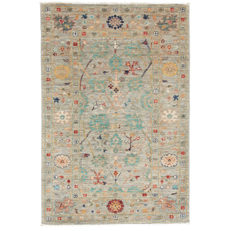Tappeto Zigler Fine Pakistan Floreale Grigio-verde Turchese
