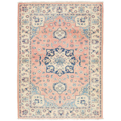 Tappeto Kazak Afghanistan Medaglione Rosa Blu 84x113 Cm