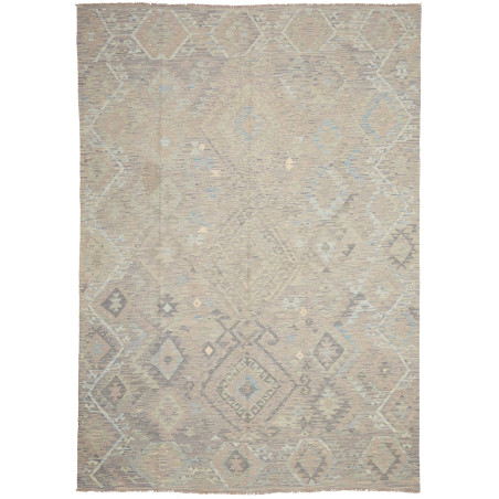 Tappeto Kilim Afghanistan Geometrico Beige Azzurro 210x294 C