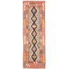 Tappeto Kilim Afghanistan Geometrico Terracotta Nero 79x243