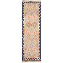 Tappeto Kilim Afghanistan Geometrico Multicolore Pastello Bl