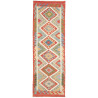 Tappeto Kilim Afghanistan Geometrico Rosso Multicolore 81x24