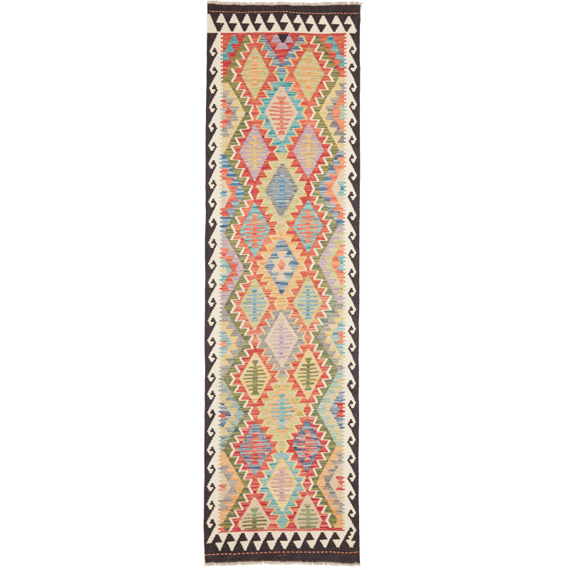 Tappeto Kilim Afghanistan Geometrico Multicolore Vivace 80x2