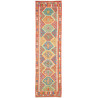 Tappeto Kilim Afghanistan Geometrico Multicolore Arancio 78x