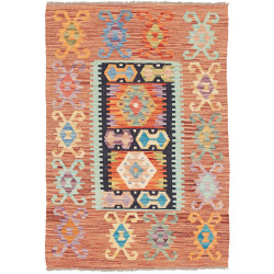 Tappeto Kilim Afghanistan Geometrico Terracotta Multicolore
