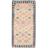 Tappeto Kilim Afghanistan Astratto Multicolore Pastello Blu