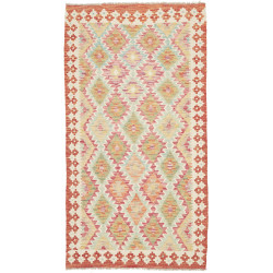 Tappeto Kilim Afghanistan Astratto Terracotta Rosa 102x192 C