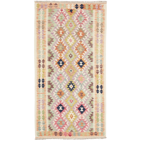 Tappeto Kilim Afghanistan Geometrico Multicolore Pastello 10